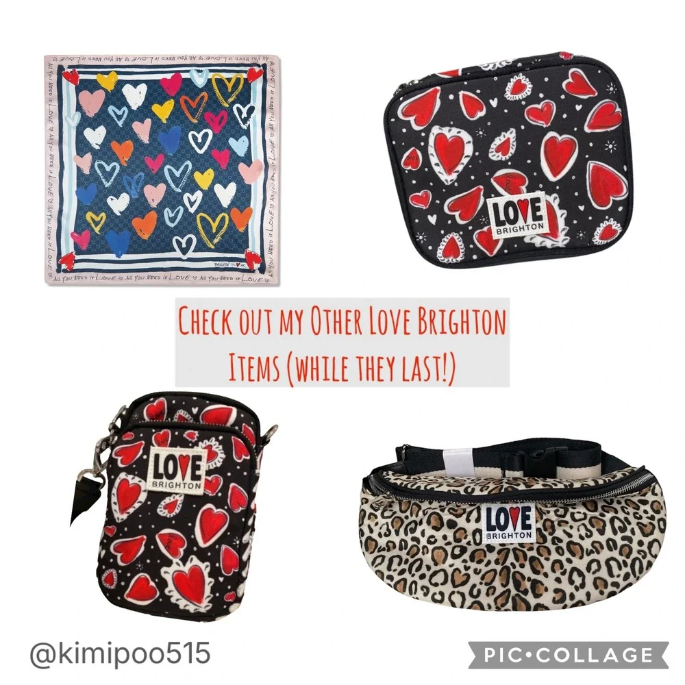 Love‎ Brighton Hearts A Flutter Jewelry Case Travel Bag Black Red